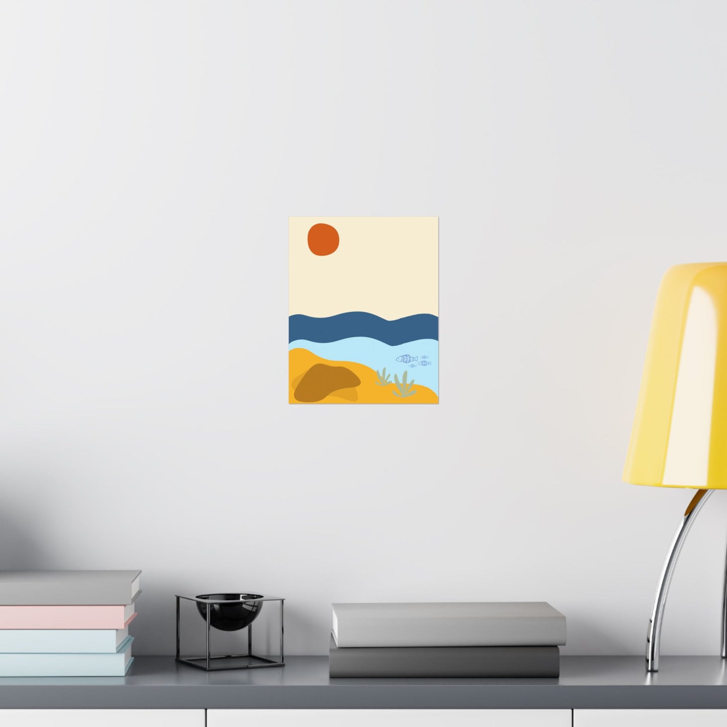 Wavy Beach Day Print
