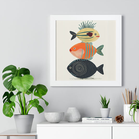 Framed Print - Colorful Fish Art