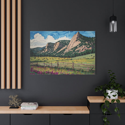 Colorado Flatirons Canvas Print