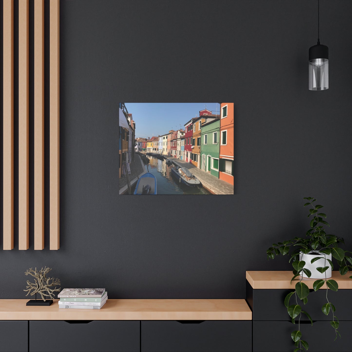 Burano Italy Canvas Print - Brightly Colored Homes of Italy