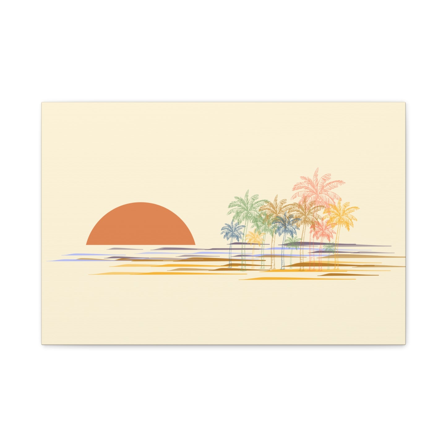 Palm Trees Sunset Canvas Print