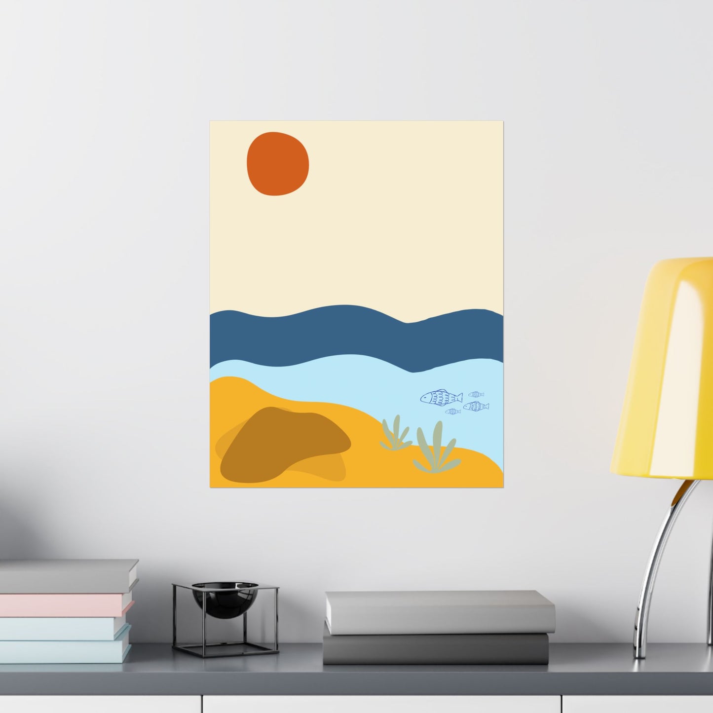 Wavy Beach Day Print