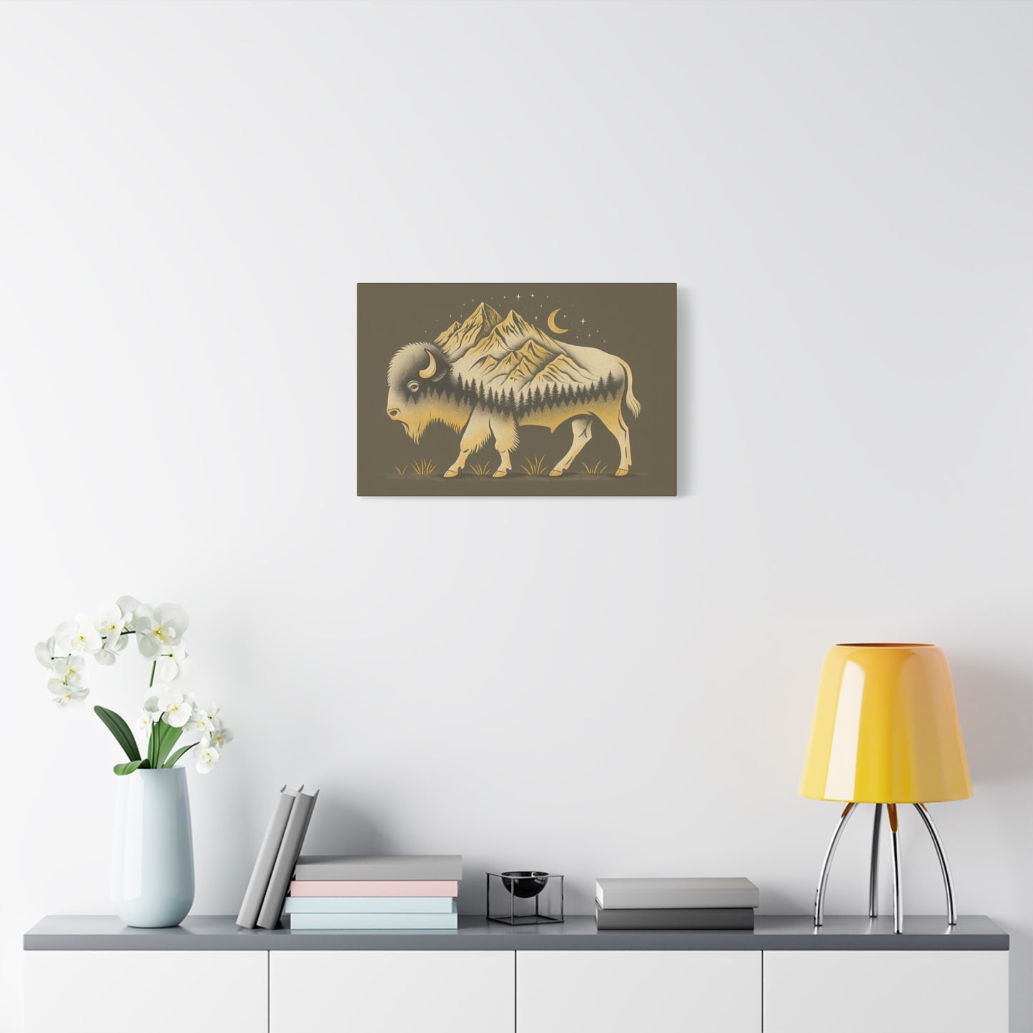 Abstract Boulder Colorado Mountain Buffalo Canvas Print