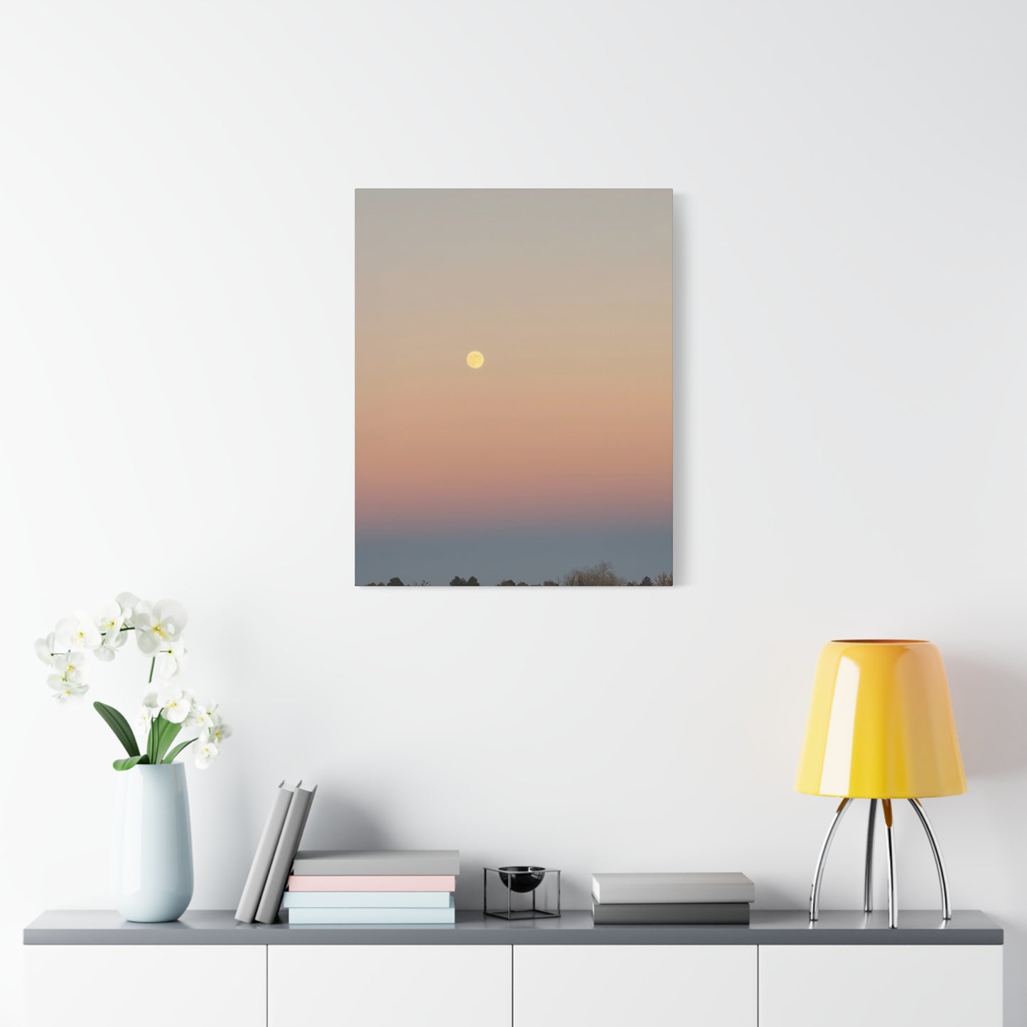 Colorful Moon Canvas Print
