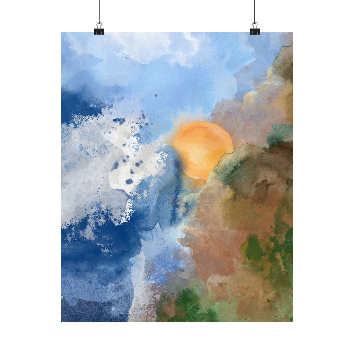 Abstract Sunrise Print
