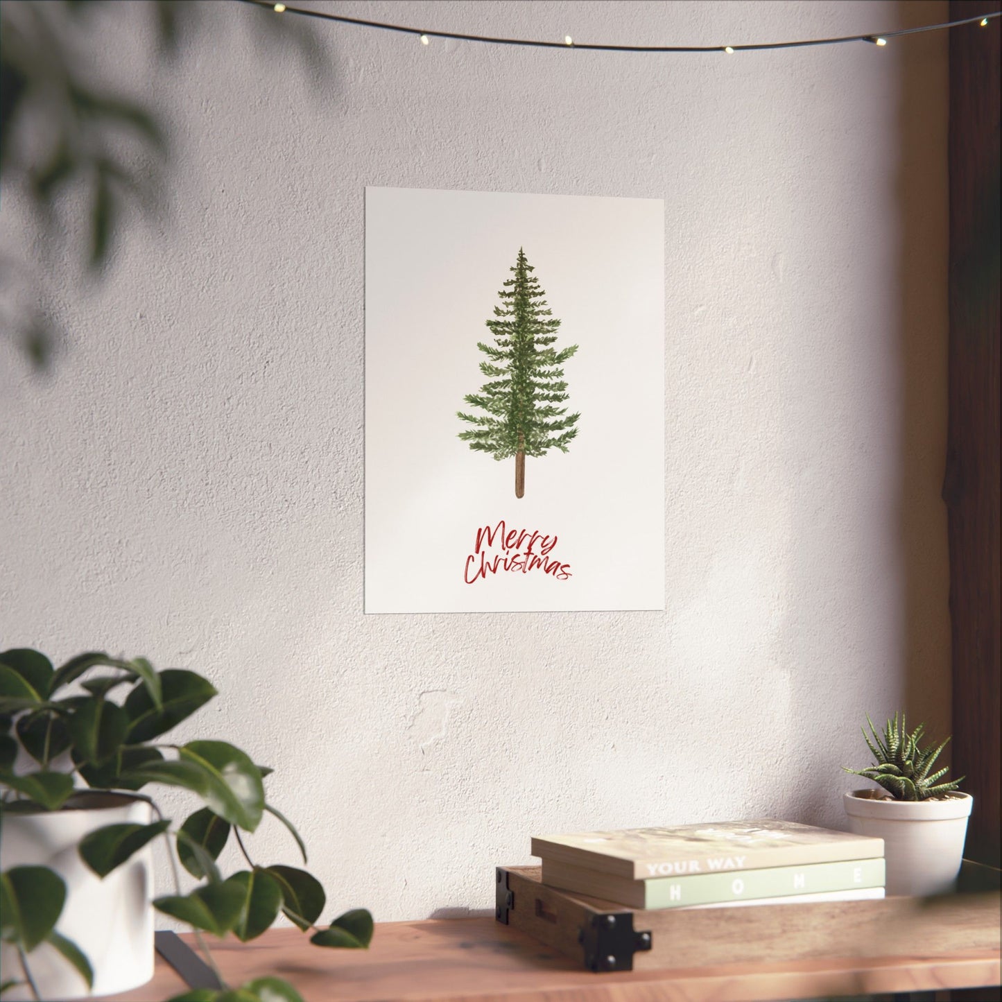 Merry Christmas Tree Print