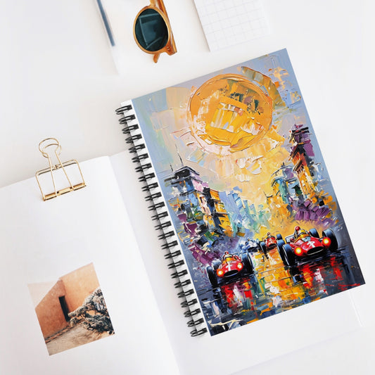 Vintage Formula One Spiral Notebook