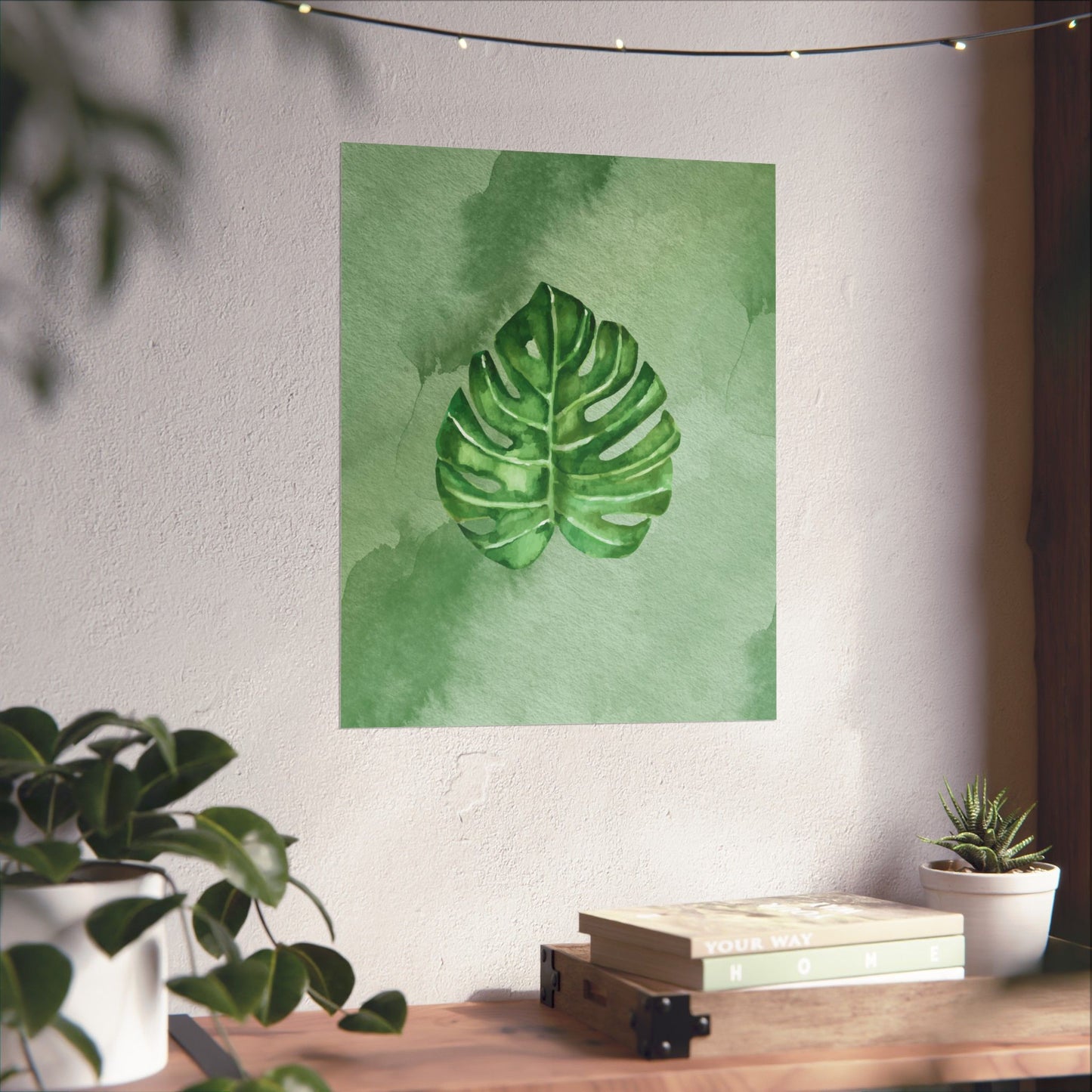 Green Leaf Minimalist Print