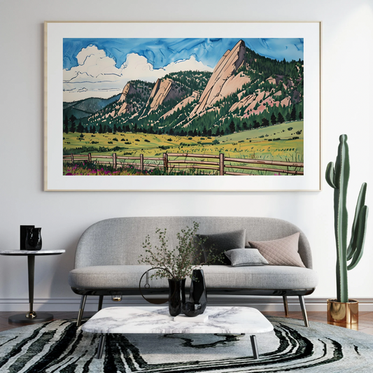 Boulder Colorado Flatiron Mountains Print