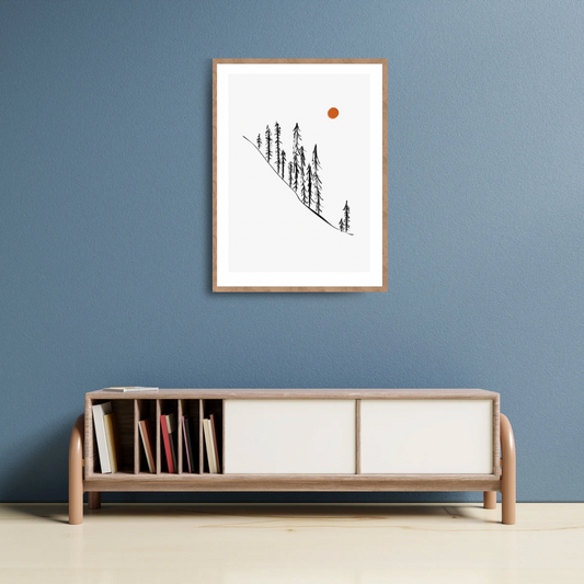Pine Trees Mountain Poster