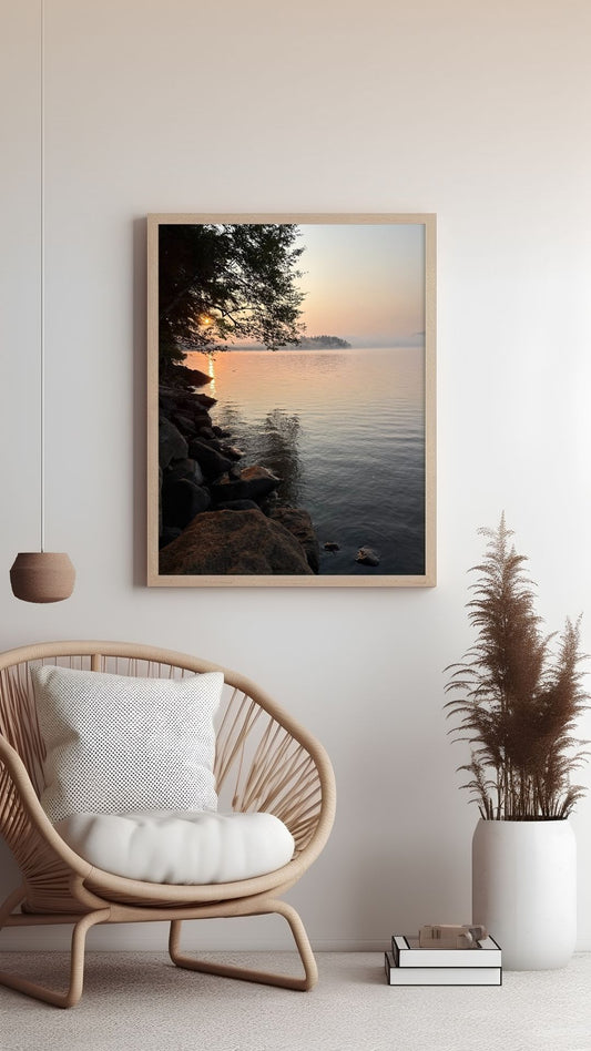 Sunrise on the Lake Art Print