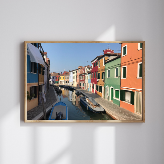Burano Italy Print - Brightly Colored Homes of Italy