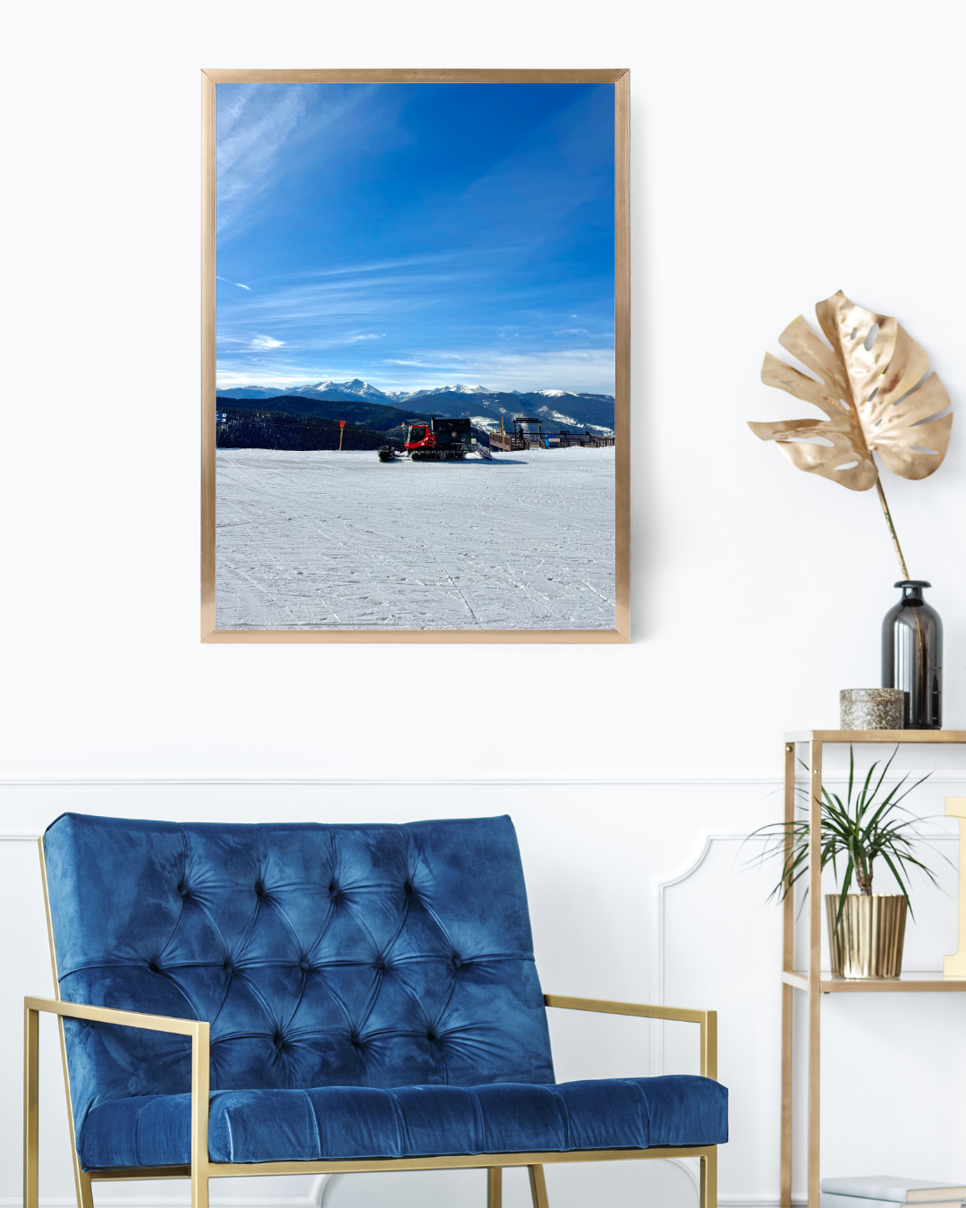 Snowcat On The Mountain Print