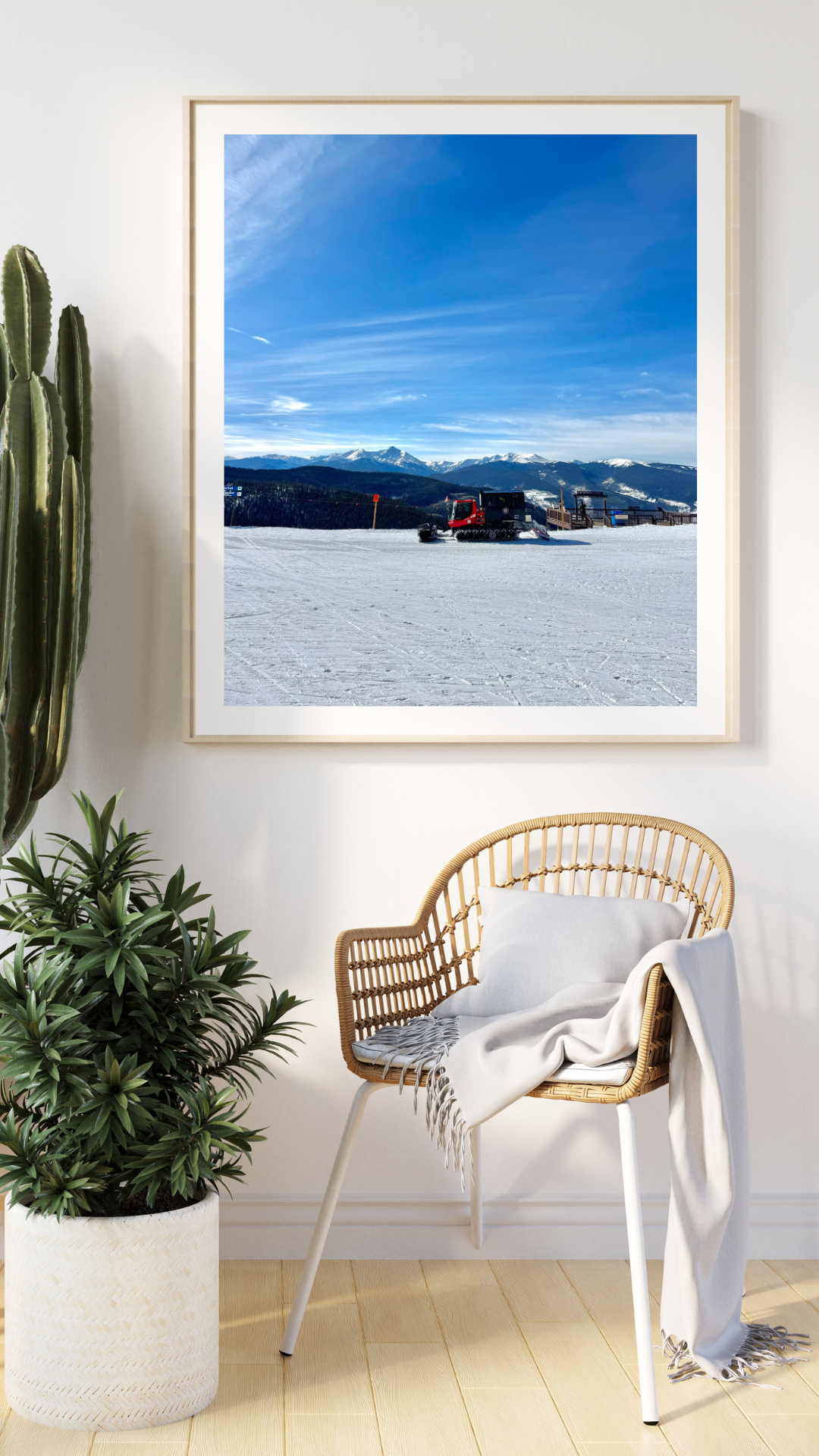 Snowcat On The Mountain Print