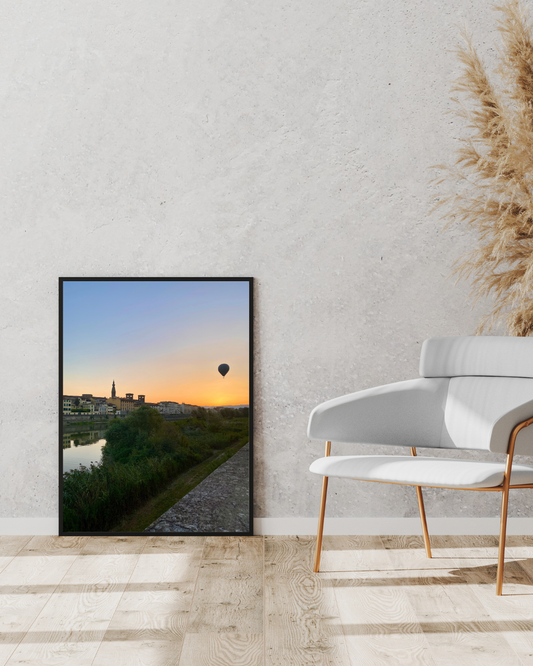Hot Air Balloon Over Florence Print