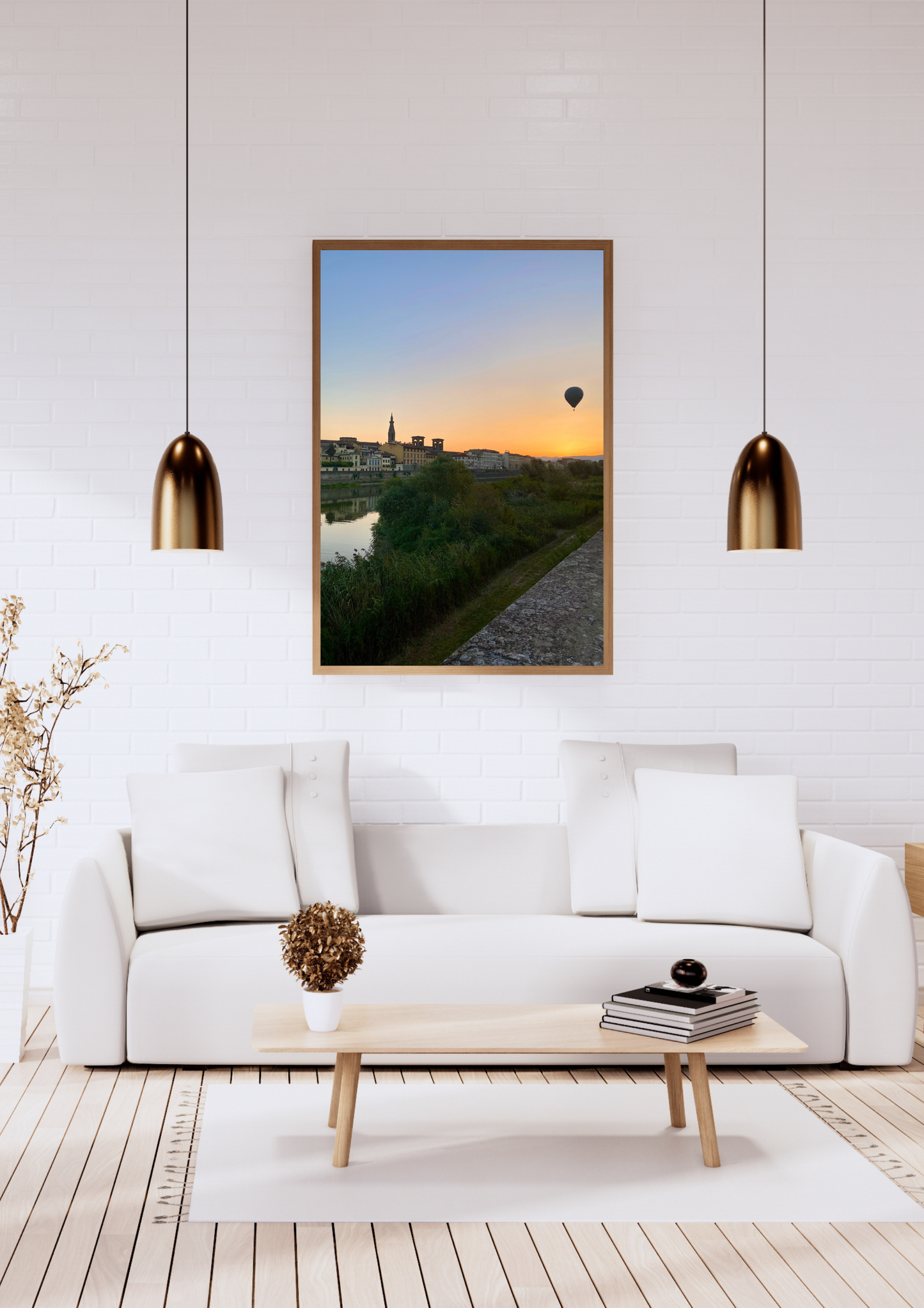 Hot Air Balloon Over Florence Print