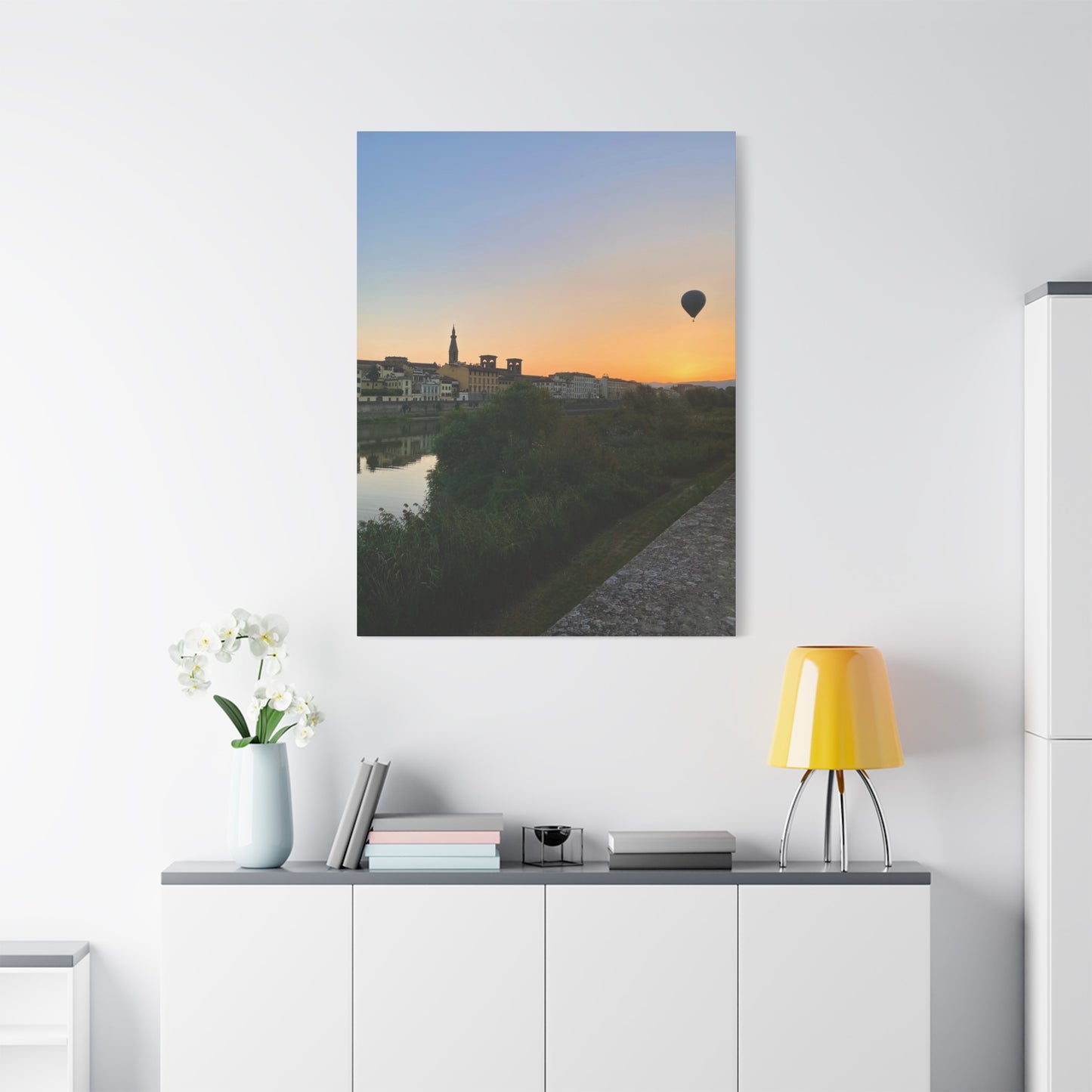 Hot Air Balloon Over Florence Canvas Print