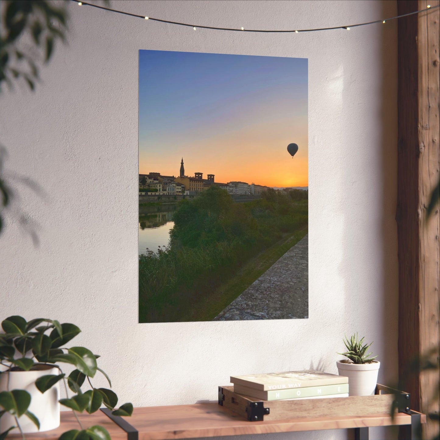 Hot Air Balloon Over Florence Print