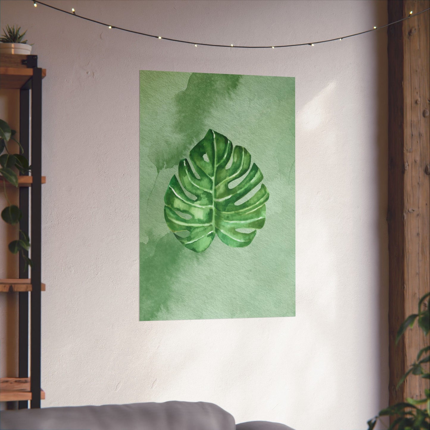 Green Leaf Minimalist Print