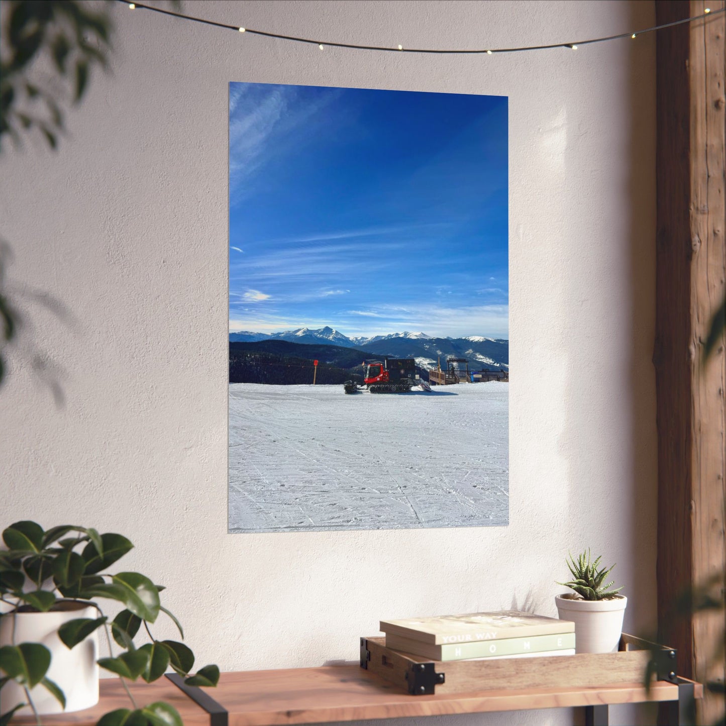 Snowcat On The Mountain Print