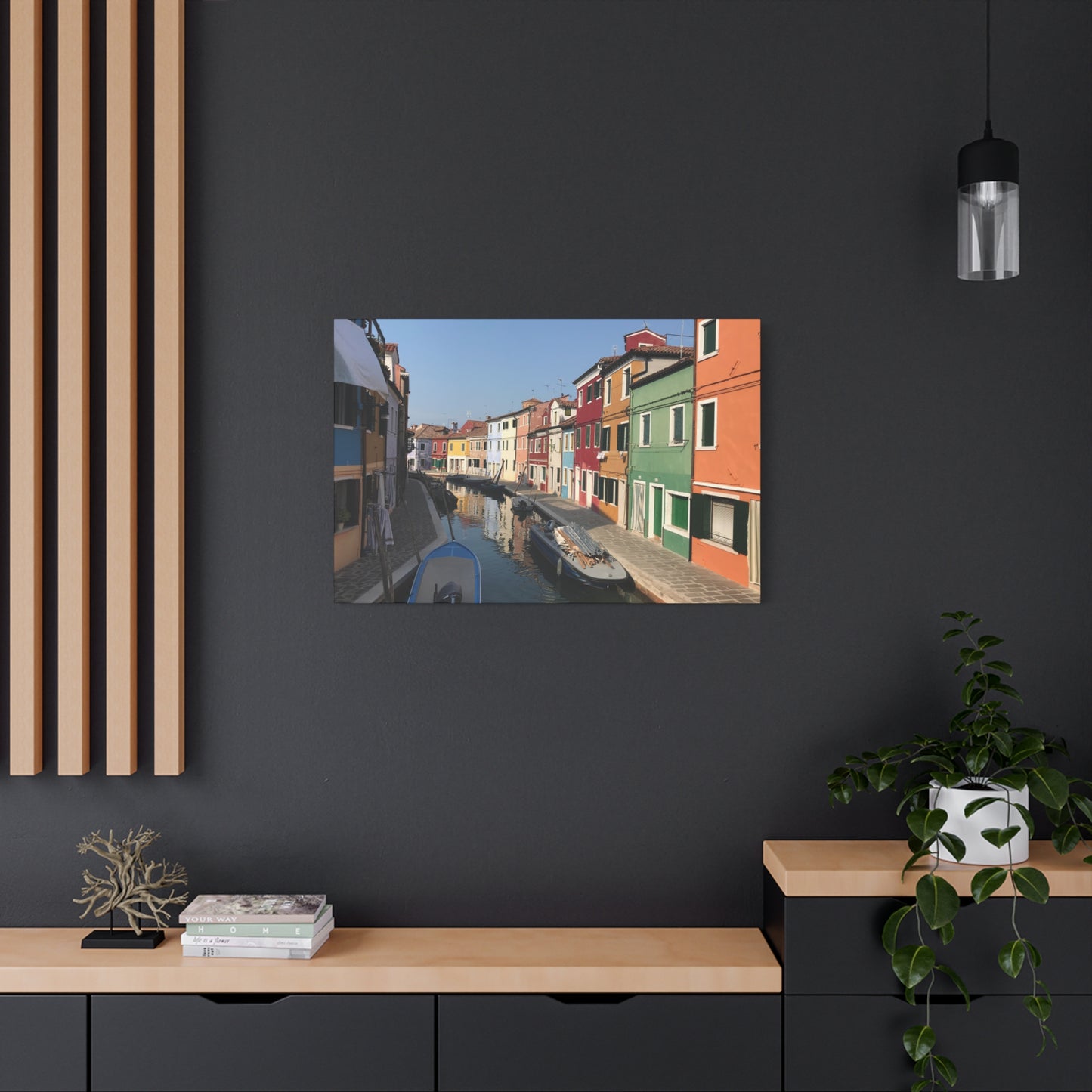 Burano Italy Canvas Print - Brightly Colored Homes of Italy