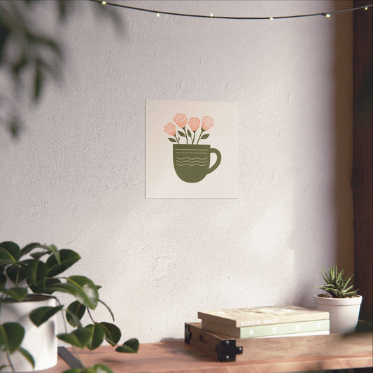 Flowers in Mug Art Print