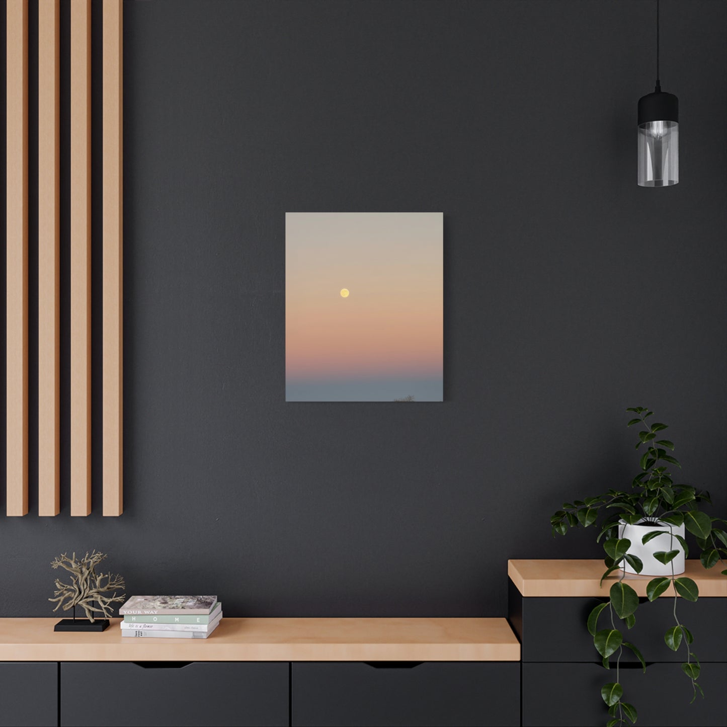 Colorful Moon Canvas Print