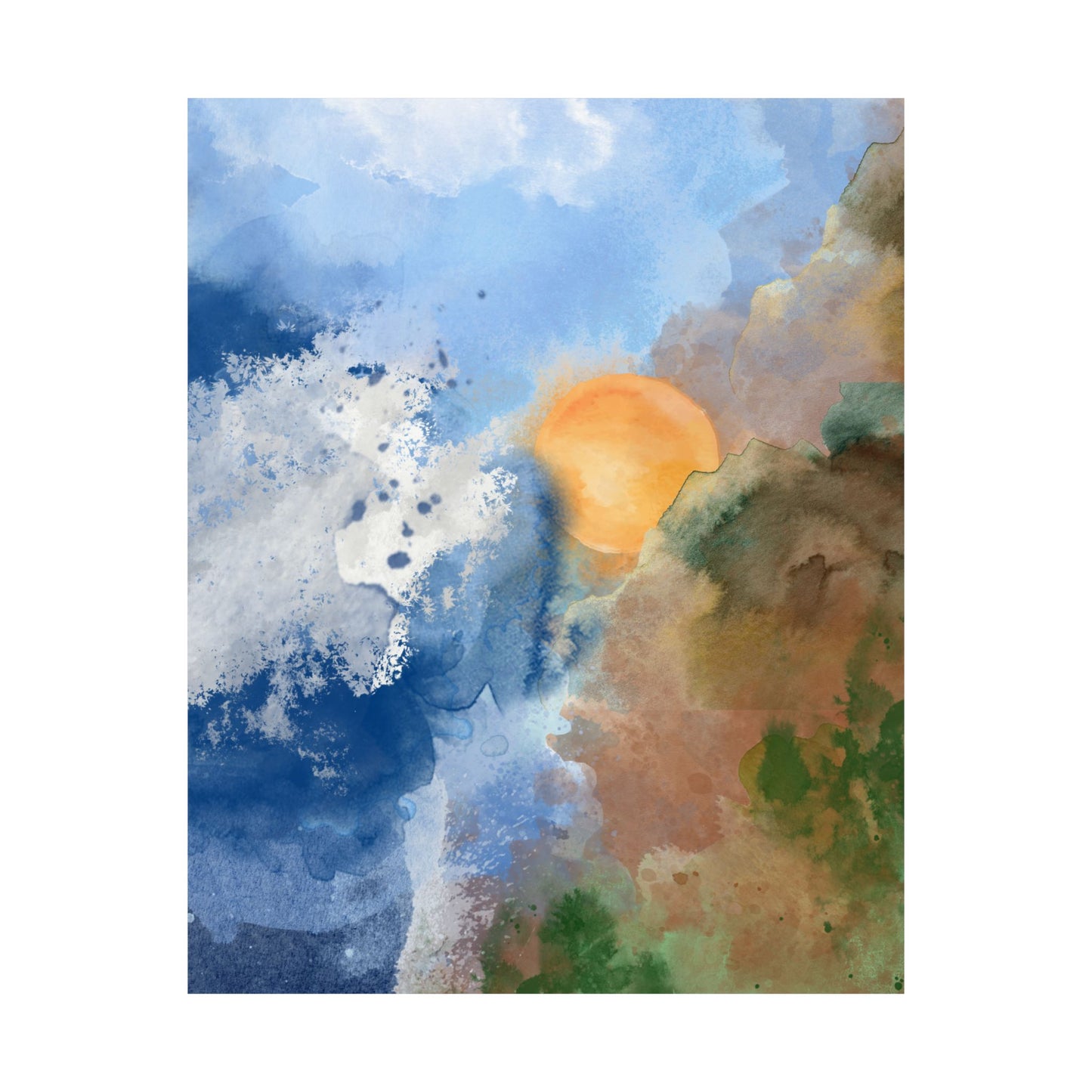 Abstract Sunrise Print