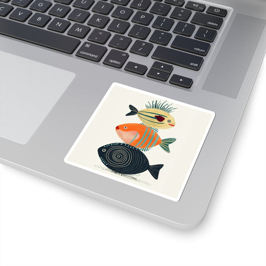 Colorful Fish Art Sticker