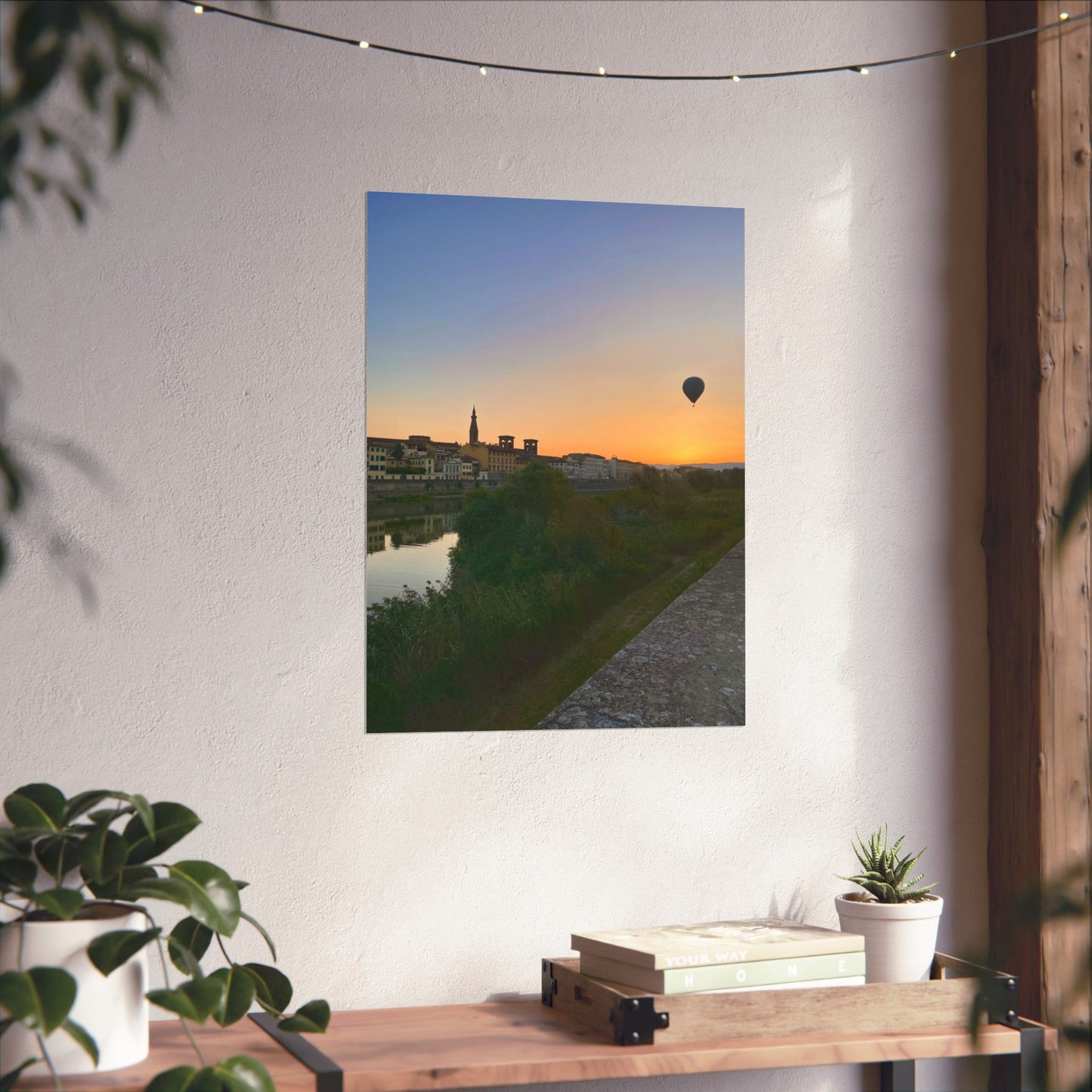 Hot Air Balloon Over Florence Print