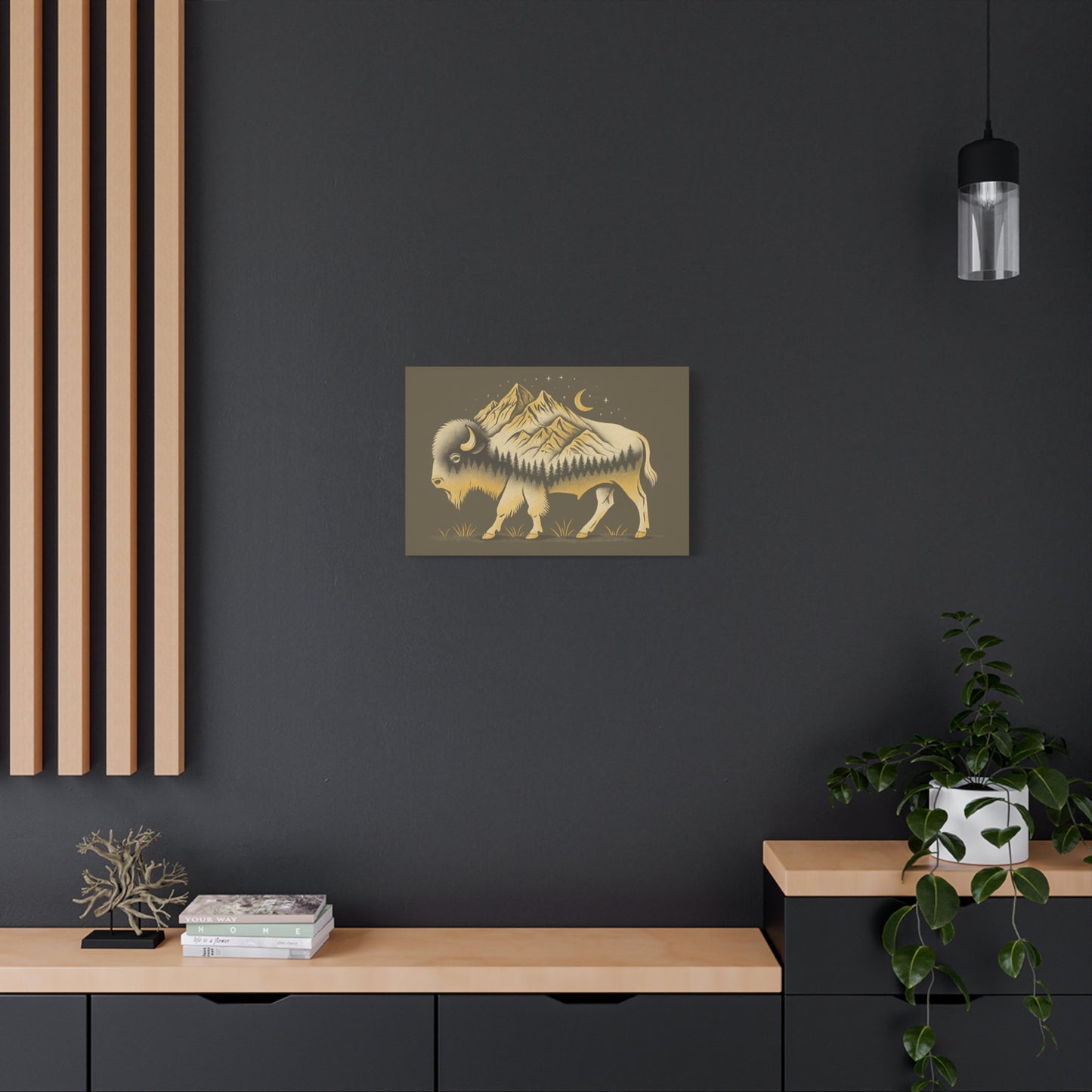 Abstract Boulder Colorado Mountain Buffalo Canvas Print