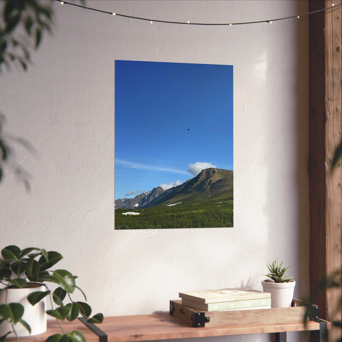 Parachuting over Alaska - Art Print