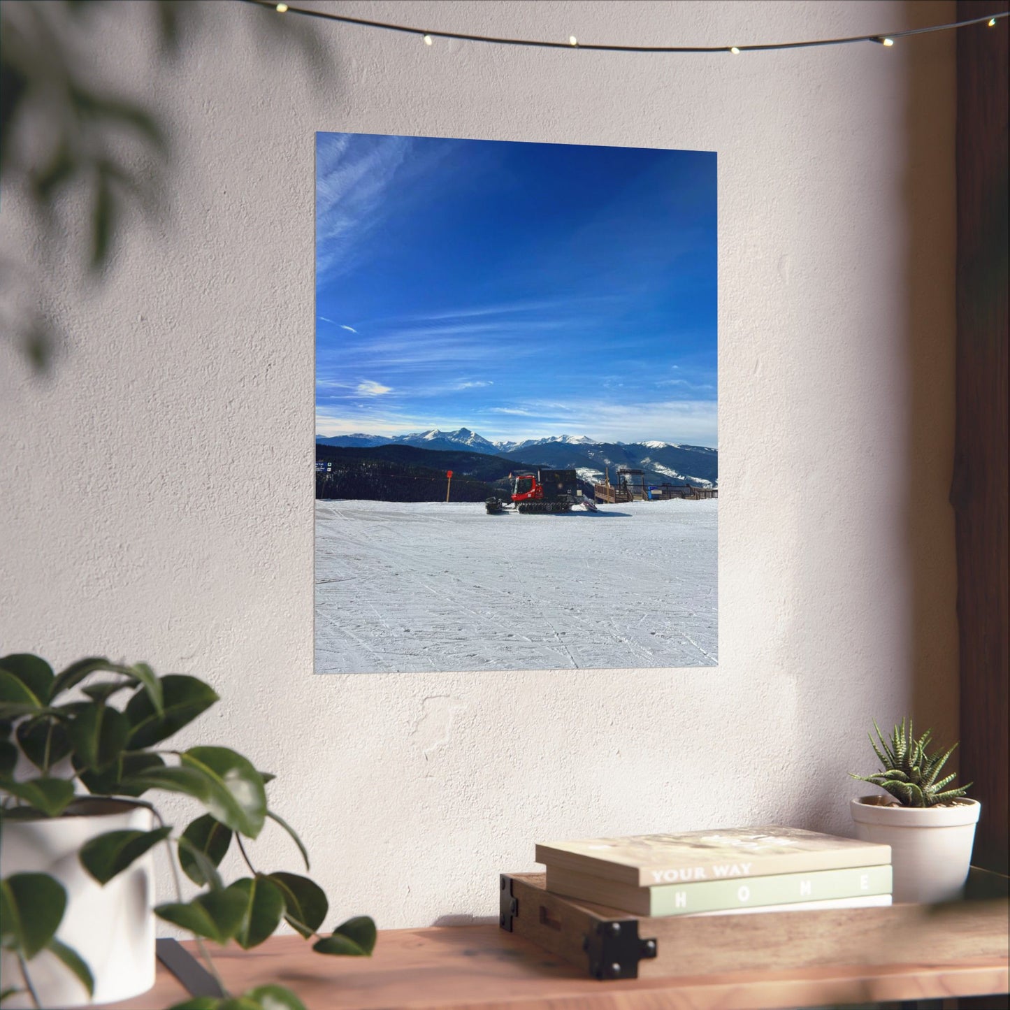 Snowcat On The Mountain Print