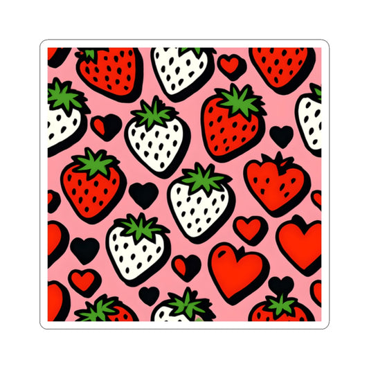 Strawberry Hearts Sticker