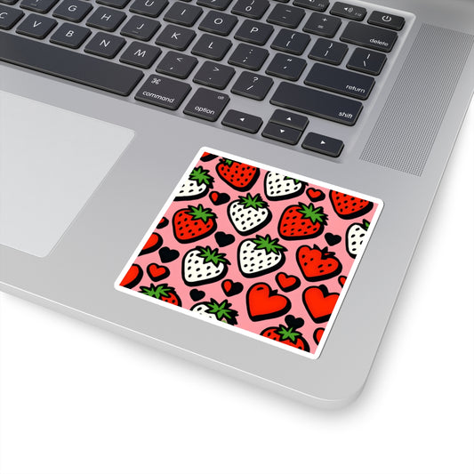 Strawberry Hearts Sticker