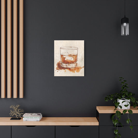 Bourbon Whiskey Drink Glass Canvas Print