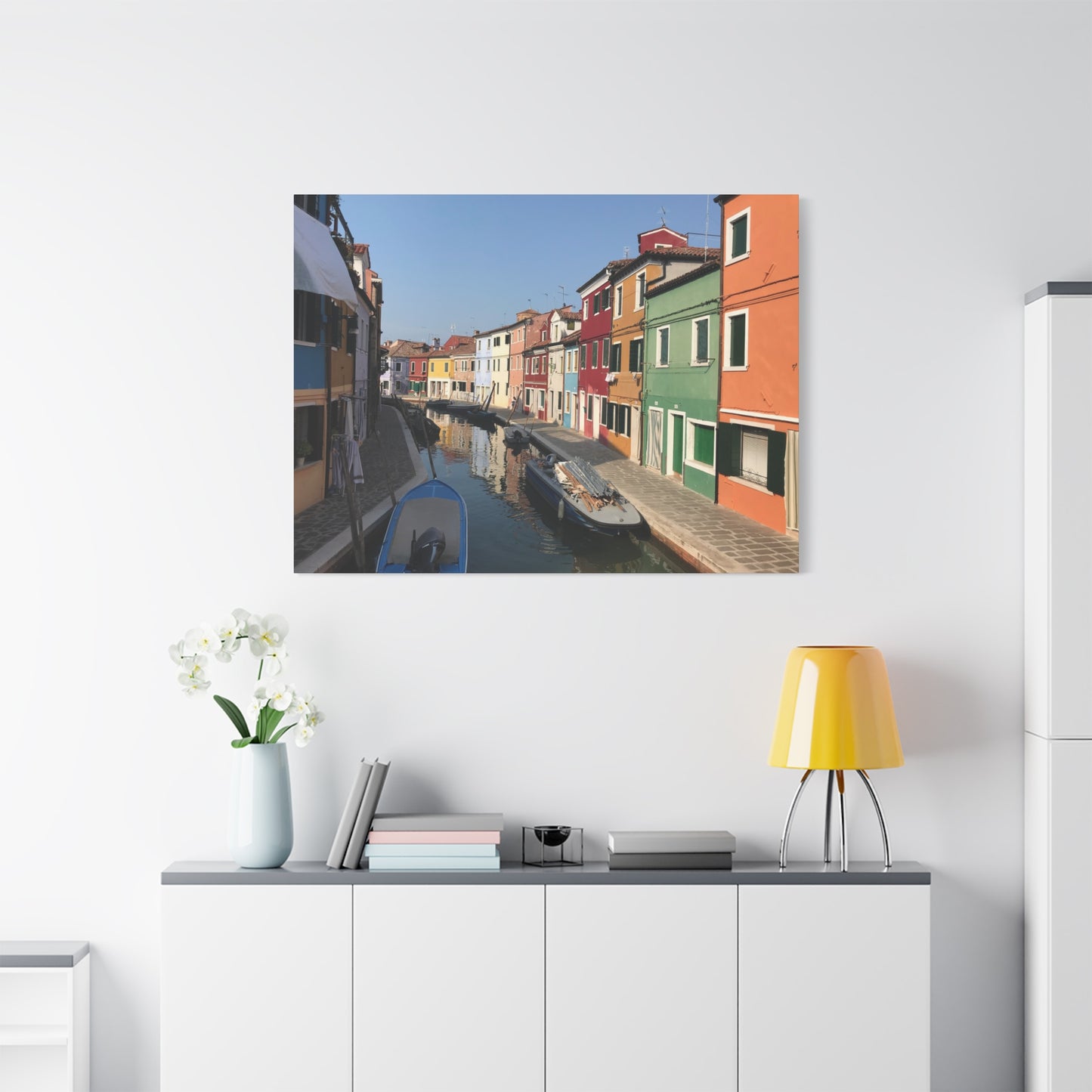 Burano Italy Canvas Print - Brightly Colored Homes of Italy