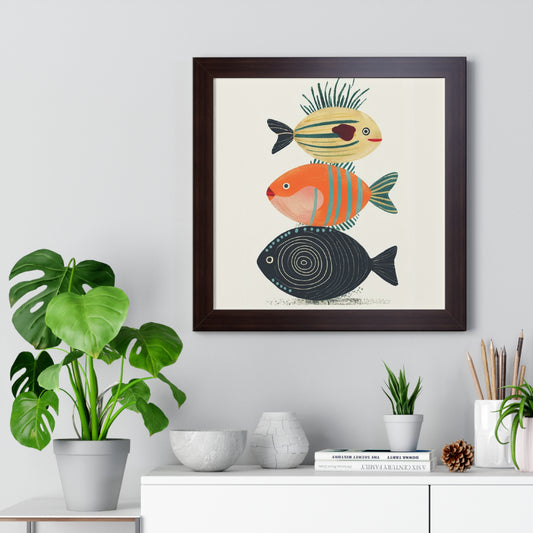 Framed Print - Colorful Fish Art