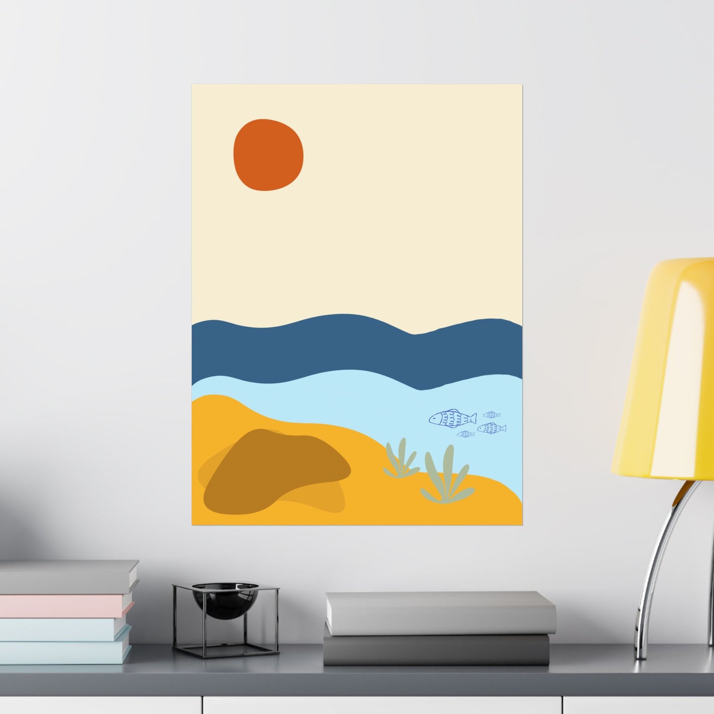 Wavy Beach Day Print