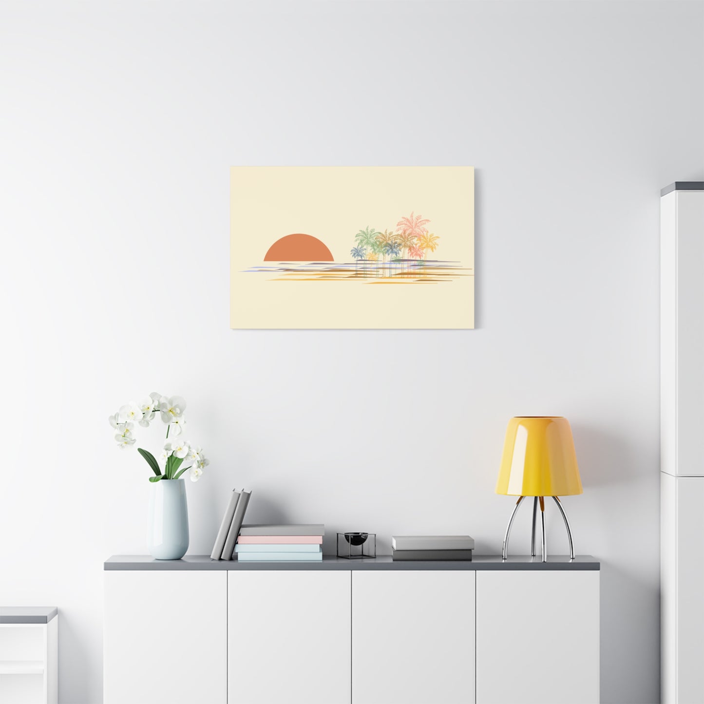 Palm Trees Sunset Canvas Print