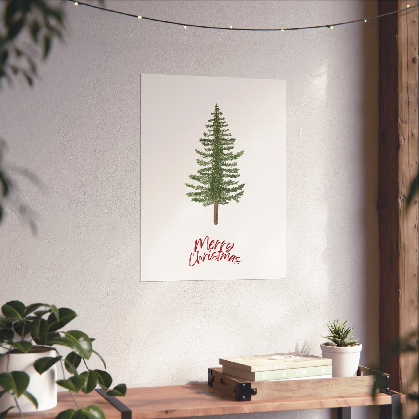 Merry Christmas Tree Print