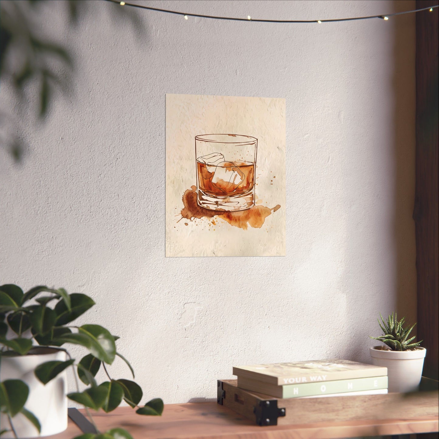 Whiskey Glass Print