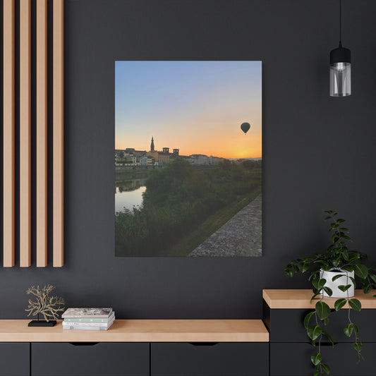 Hot Air Balloon Over Florence Canvas Print