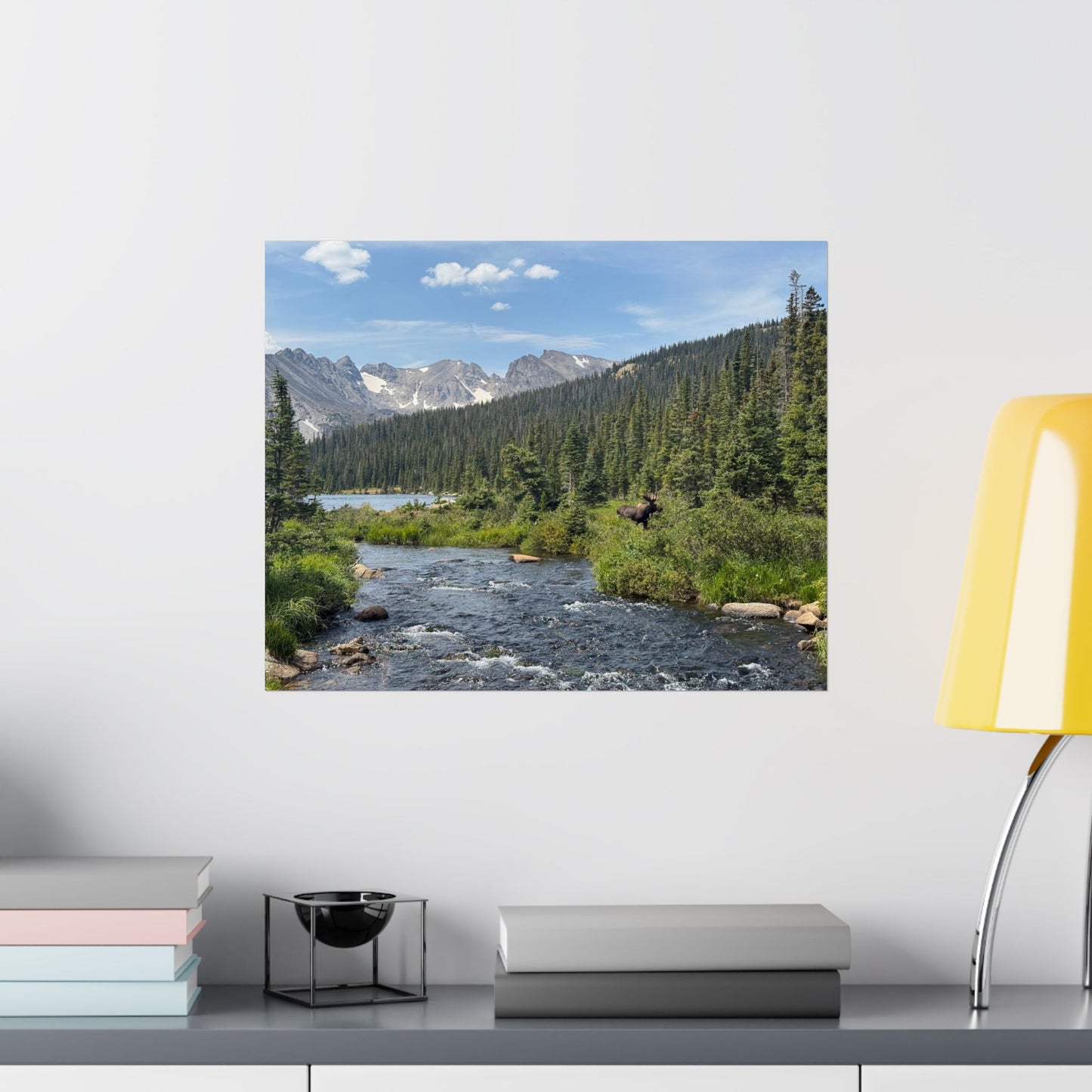 Moose in Nature Print
