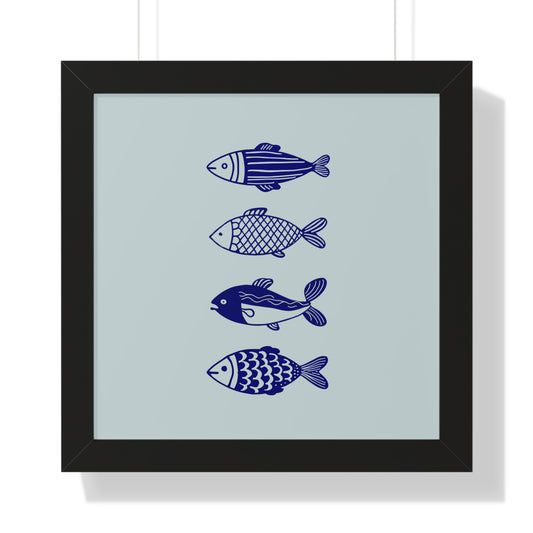 Blue Fish Framed Print