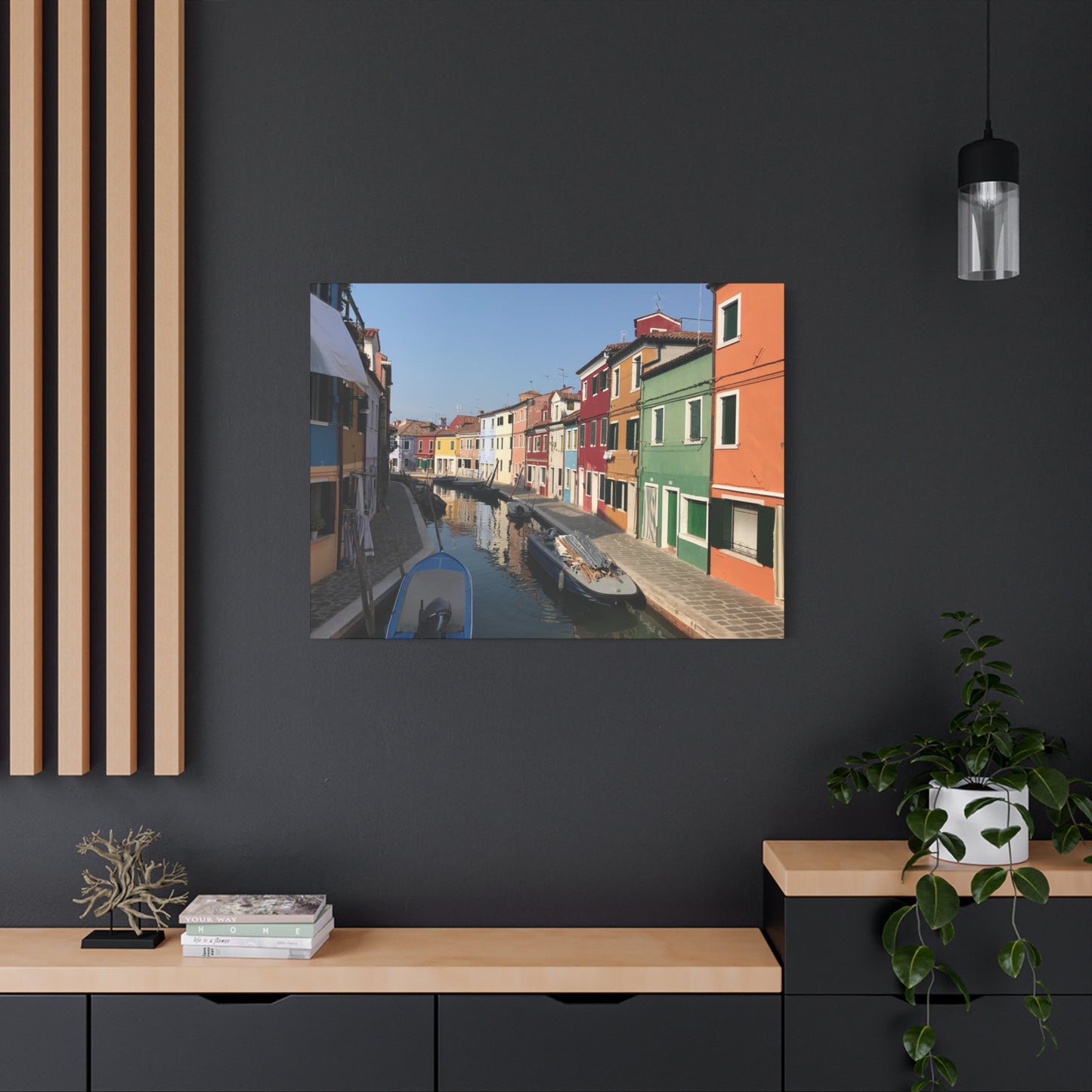 Burano Italy Canvas Print - Brightly Colored Homes of Italy