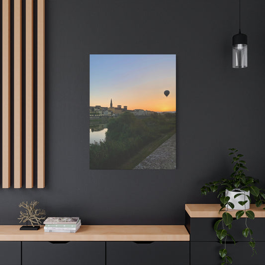 Hot Air Balloon Over Florence Canvas Print