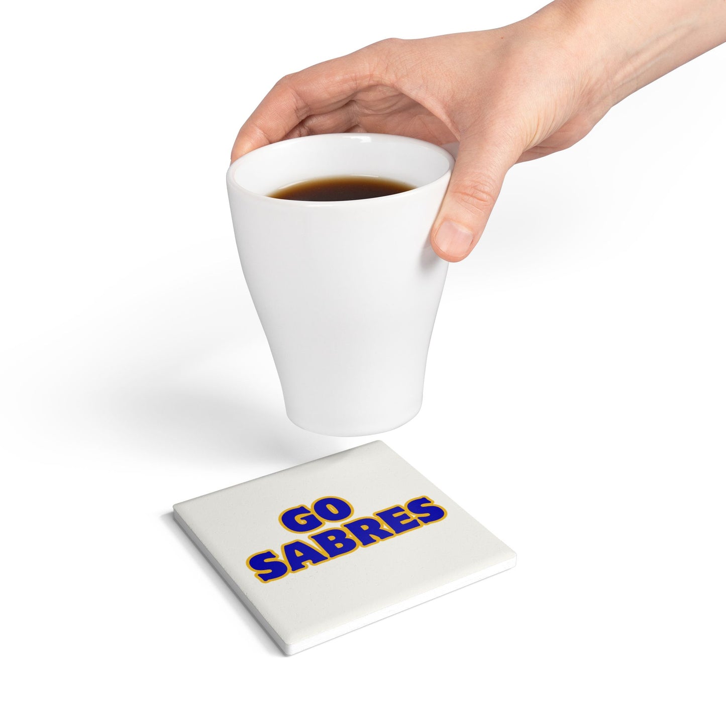 Go Sabres Ceramic Coaster