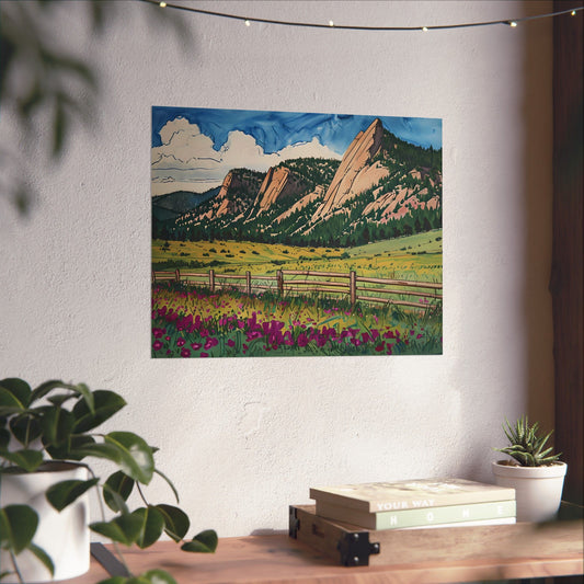 Boulder Colorado Flatiron Mountains Print