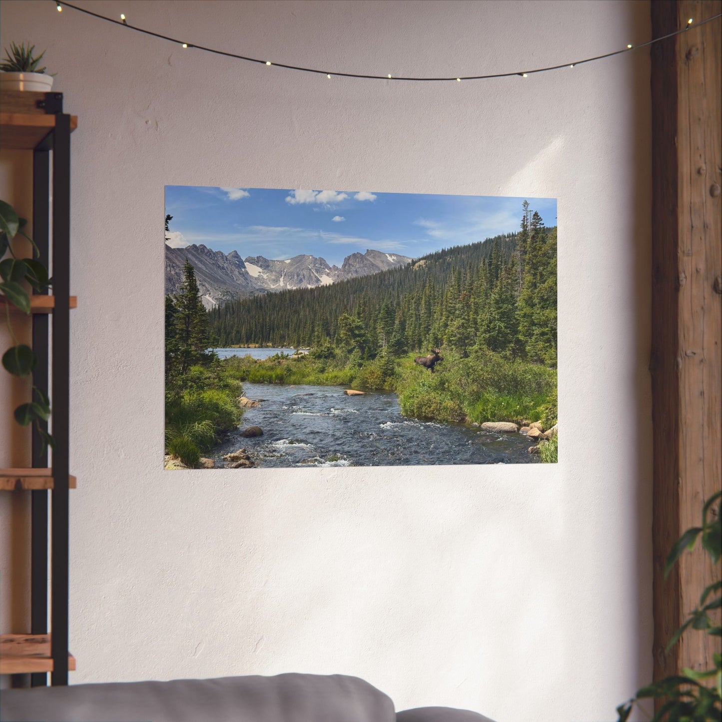 Moose in Nature Print